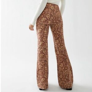 CRVY Wild Honey Printed Flare Jeans